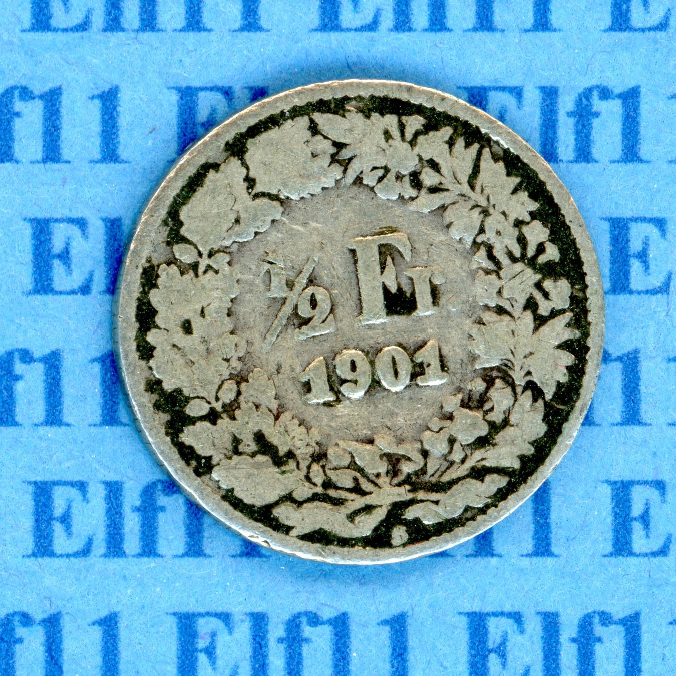 Tutti le monete: CHF___0.50 1901 s 50 Rappen – Usato da Widnau venduto da Elf11