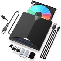 Externes CD DVD Laufwerk USB 3.0 Typ-C mit SD/TF-Kartenleser