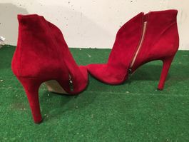 Stiefeletten rot Leder Grösse 38 Pura Lopez