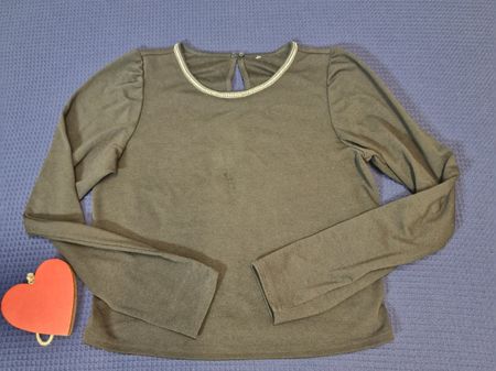 Langarmshirt only schwarz mit Strassbesatz M guter Zustand