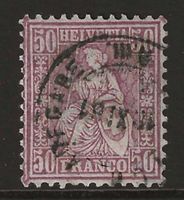 1882 : Sitzende Helvetia Nr. 51 (Faserpapier) KP 800.--