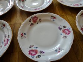 Teller mit Rosenmuster, 7 Stk. - Vintage Charme