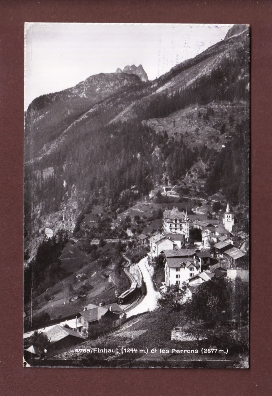 Cartoline postali: FINHAUT - Les Perrons - Train - 1960 – Usato da Pully venduto da nicecards