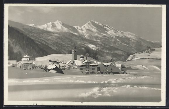 Cartoline postali: AK Parpan, Ortspanorama im Winter – Usato da Berlin venduto da bartko-reher