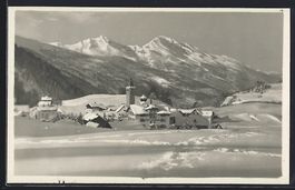 AK Parpan, Ortspanorama im Winter