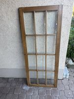 Alte Holzrahmen Fenster mit Glas, 133x55cm, vintage Stil.