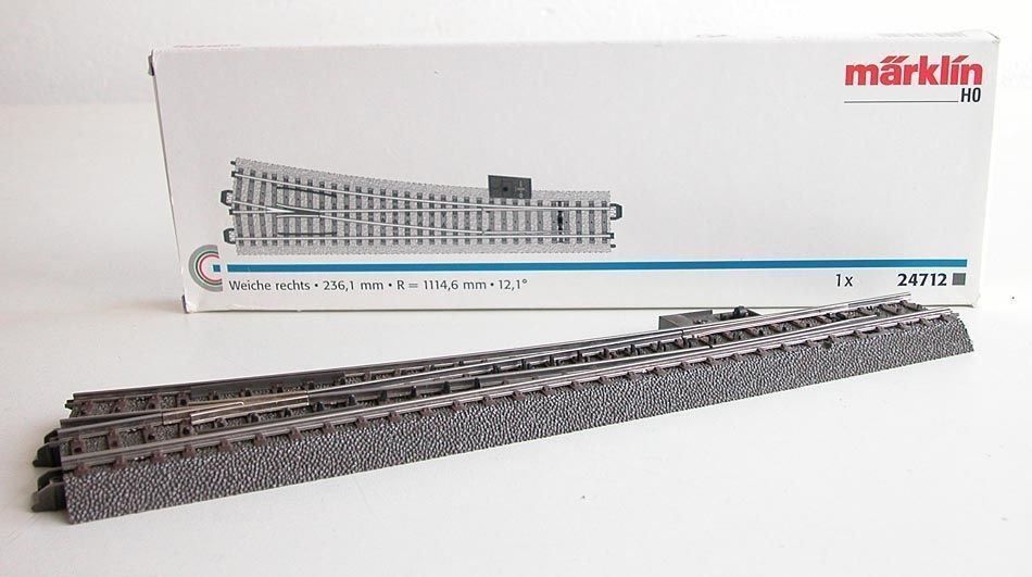 Märklin H0 24712 C-track slim switch right - new + original