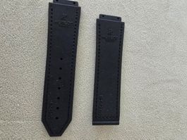 Hublot Original Armband 42mm –schwarzes Leder (glänzend) NEU
