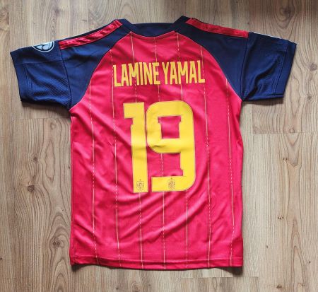 Kinder Trikot Spanien Lamine Yamal #19, Gr.128 bis 164, Neu