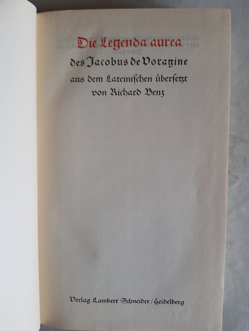 Libri: Die Legenda Aurea des Jacobus de Voragine - 1925 – Usato da Walterswil BE venduto da Lonitti 1
