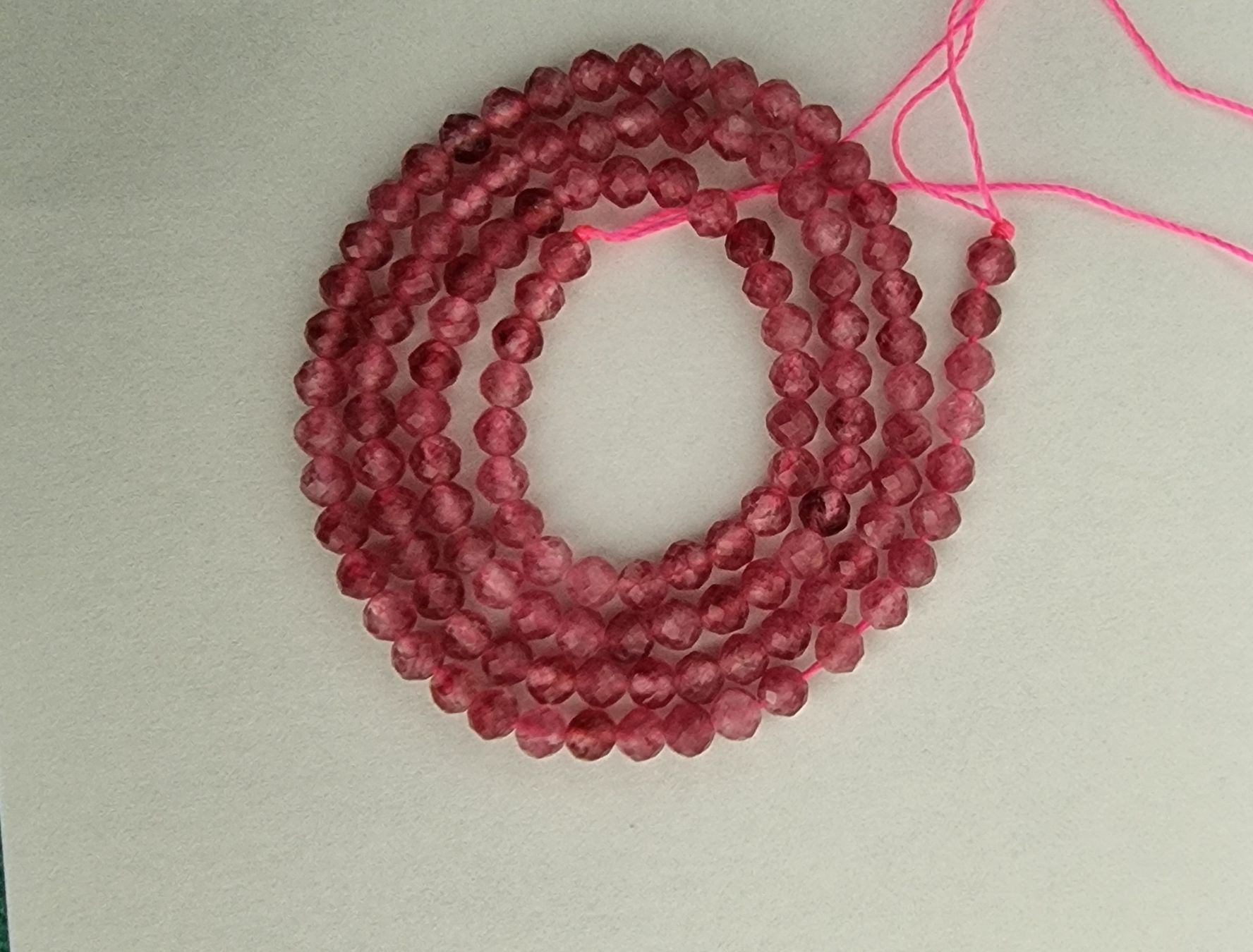 Mineralien & Heilsteine: Turmalin rosa facettiert 3mm. Strang – Neu und originalverpackt aus Menziken von Mirager 2