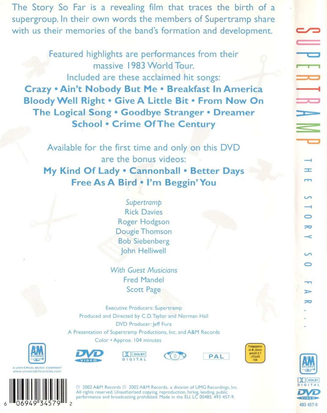 Tutti i DVDs: Supertramp DVD The Story so Far... – Usato da St. Margarethen TG venduto da ursk10 1
