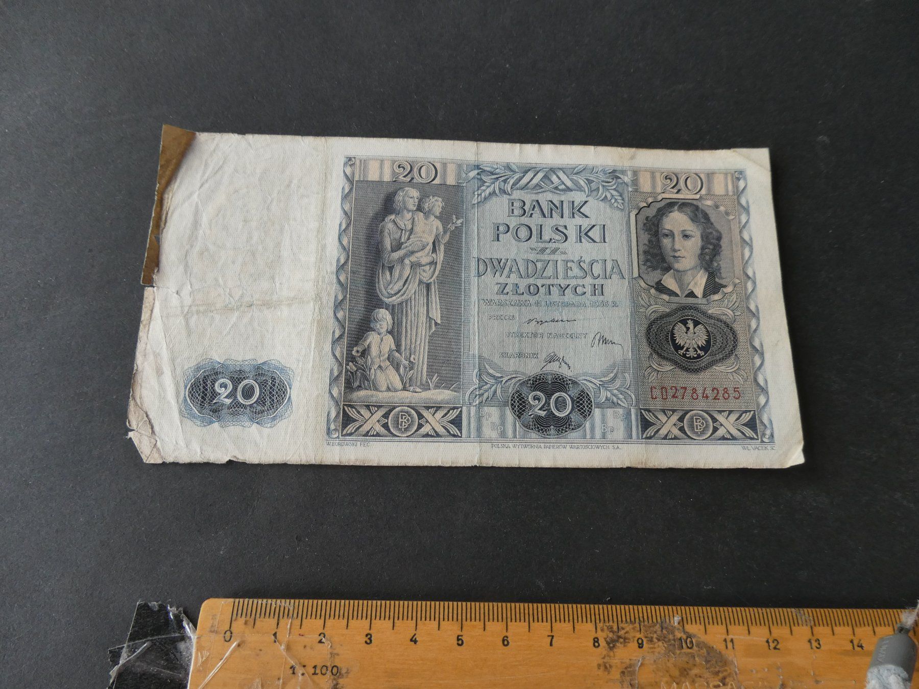 Banconote: Polen 1936, 20 Zlotych – Usato da Hinterforst venduto da Rohusri