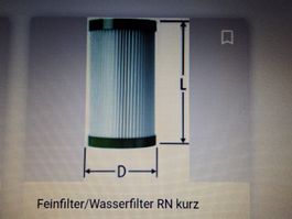 Nussbam Filtereinsatz 100 Mikron Kurz