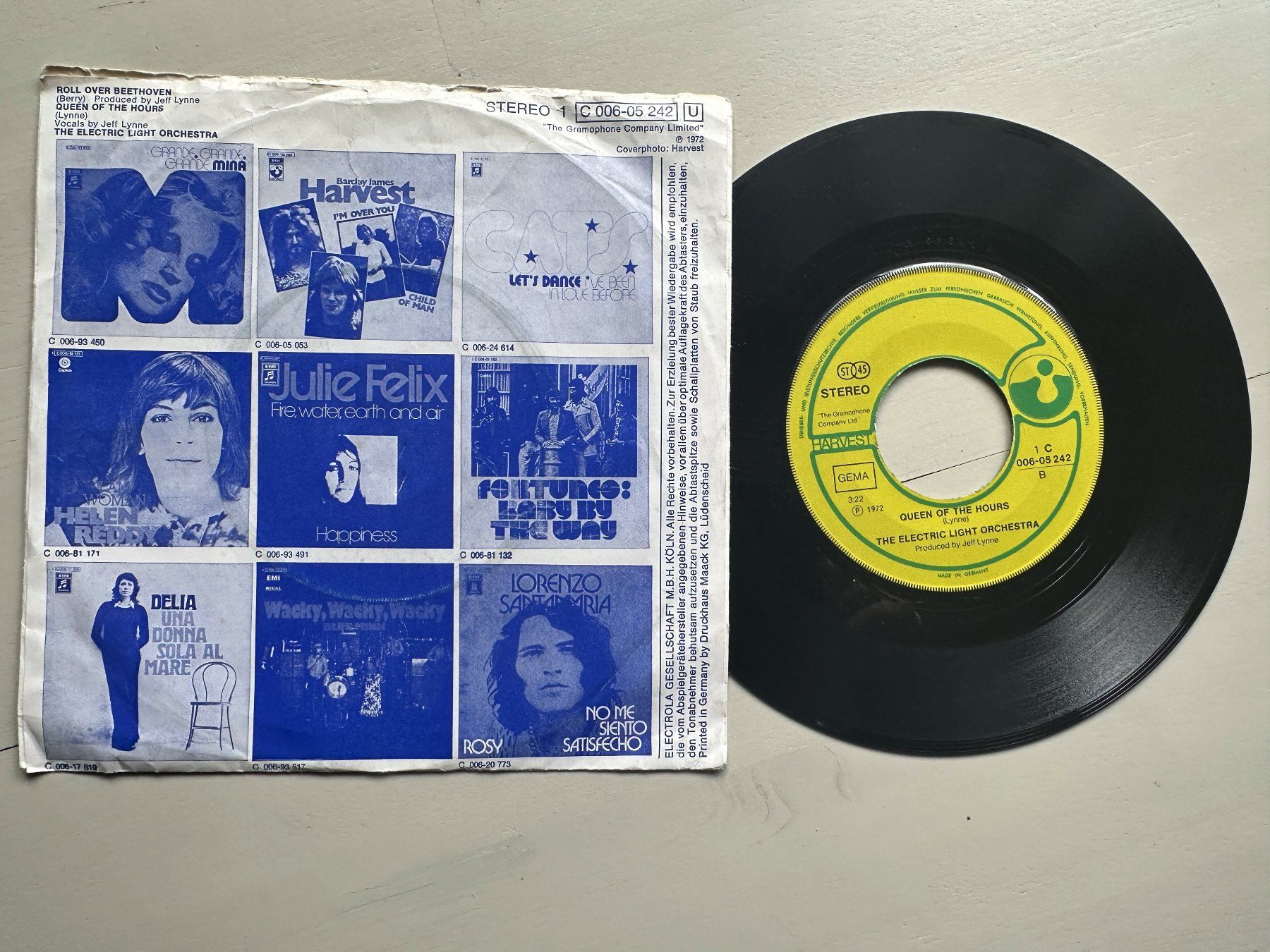 Schallplatten: ELECTRIC LIGHT ORCHESTRA tolle Single Roll over CHUCK BERRY – Gebraucht aus Basel von Partridge 1