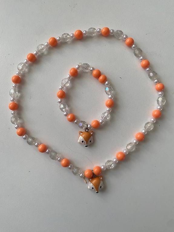 Catenine: Kinder Halskette und Armband Fuchs elastisch – Usato da Adlikon venduto da suermel2000