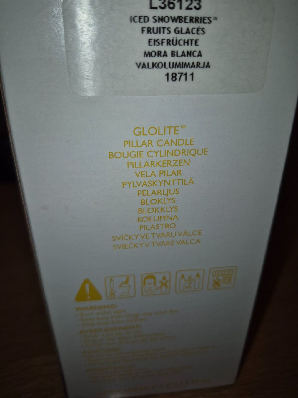 Partylite Candele: Partylite Glolite Pillarkerze Eisfrüchte – Nuovo (secondo la descrizione) da Buttikon SZ venduto da sefa02 3
