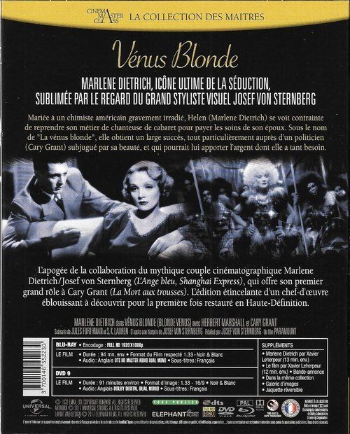 Tutti i DVDs: VÉNUS BLONDE (BLONDE VENUS) – Nuovo (secondo la descrizione) da Bursins venduto da Adabel 1
