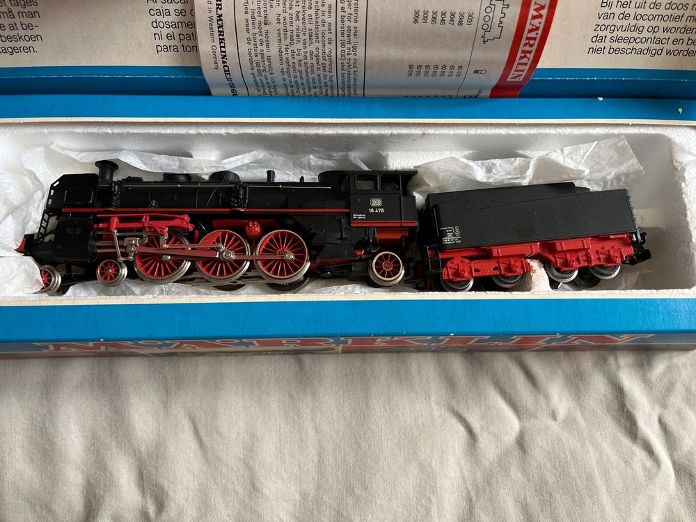 Locomotive à Vapeur Märklin HO DB 18478 – Électrique, Avec Boîte (occas)