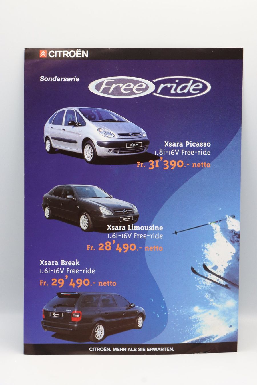 Citroën Documenti: Citroen Xsara 2001 Prospektblatt – Usato da Bühl b.Aarberg venduto da Collectorpassions