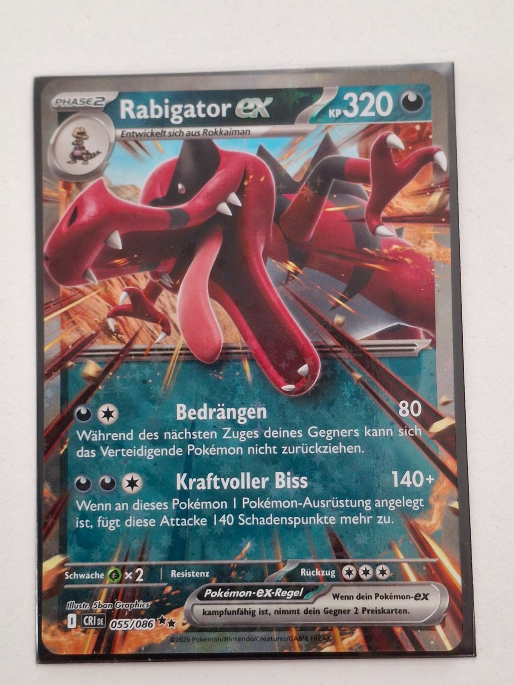 Pokémon Carte collezionabili: Wachsendes Chaos / Rabigator ex 055/086 DE – Nuovo (secondo la descrizione) da Zug venduto da Vorphalak