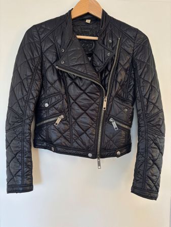 BURBERRY warm wattierte Bikerjack , schwarz 34