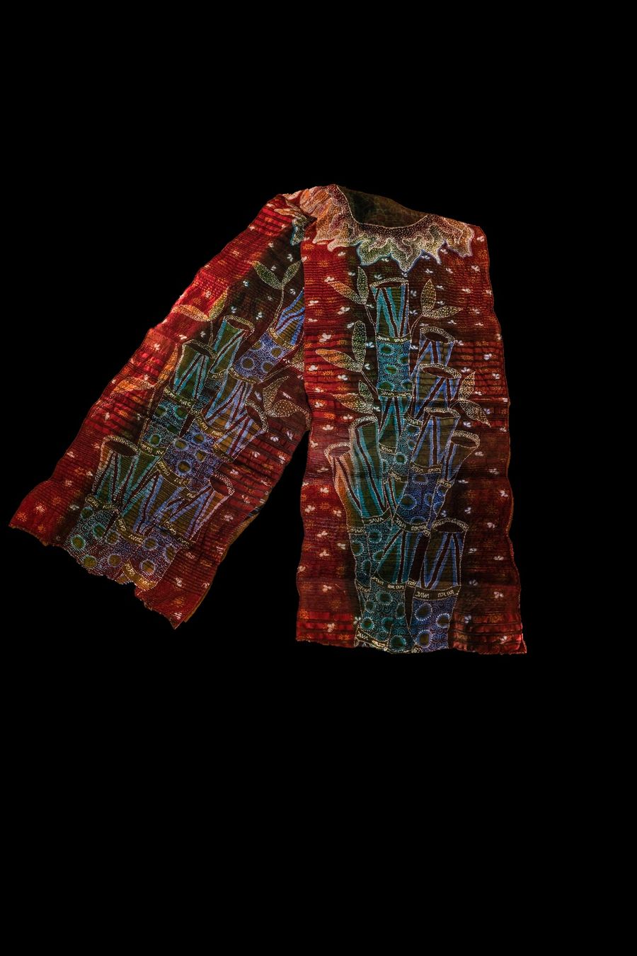 Tessuti: Batik Tulis auf strukturierter Seide (Bambusgarten, Java) – Nuovo (secondo la descrizione) da Romanshorn venduto da ras_b6lp 2
