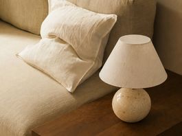 Travertine Table Lamp Italy, 70s