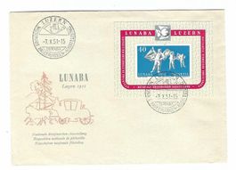 Lunaba-Block 1951 auf Brief 8l