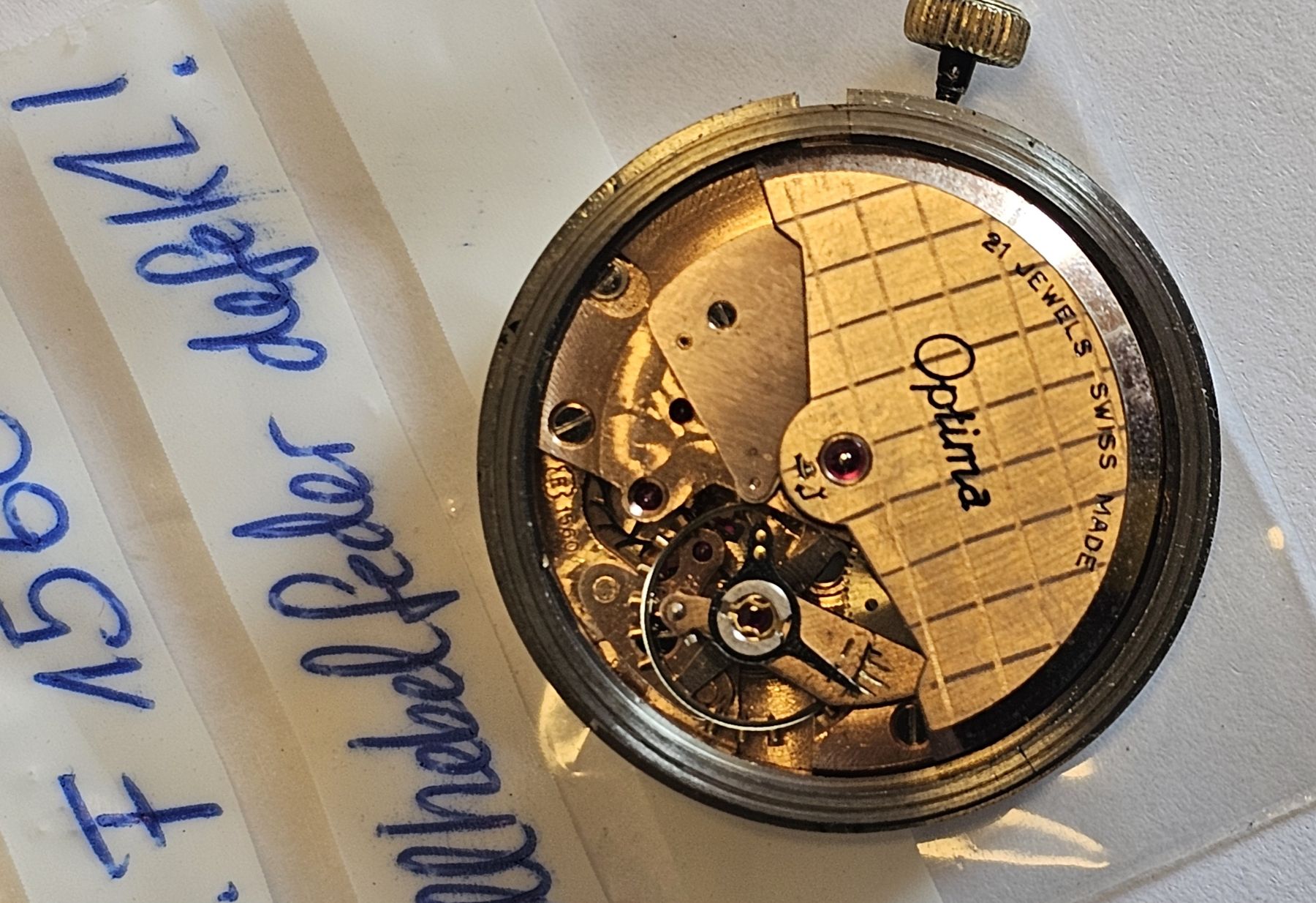 Uhren: Optima Wing Commander, mouvement, cadran et aiguilles. – Defekt aus Genève von Fresko01 2