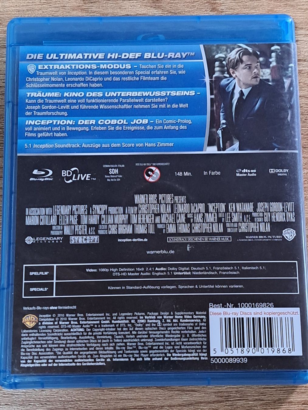 Tutti i DVDs: Blu-ray Inception mit Leonardo DiCaprio – Nuovo (secondo la descrizione) da Unterseen venduto da Kanica 1