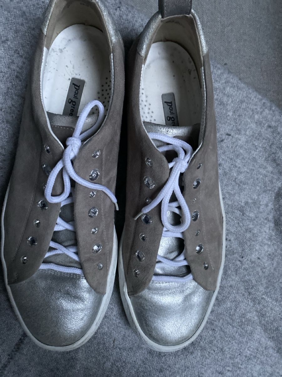 Paul Green Scarpe da donna: Paul Green Sneaker, ca. Gr.. 7 Grau/Silber mit Strasssteine – Usato da Homberg b. Thun venduto da Homata 4