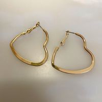 Ohrringe, Herz Form, gold, Creolen