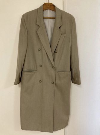 Vintage Mantel Longblazer Beige Gr. 42