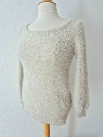 PULLOVER PULLI BEIGE S 36 FLAUSCHIG,  TOP ZU JEANS HOSE