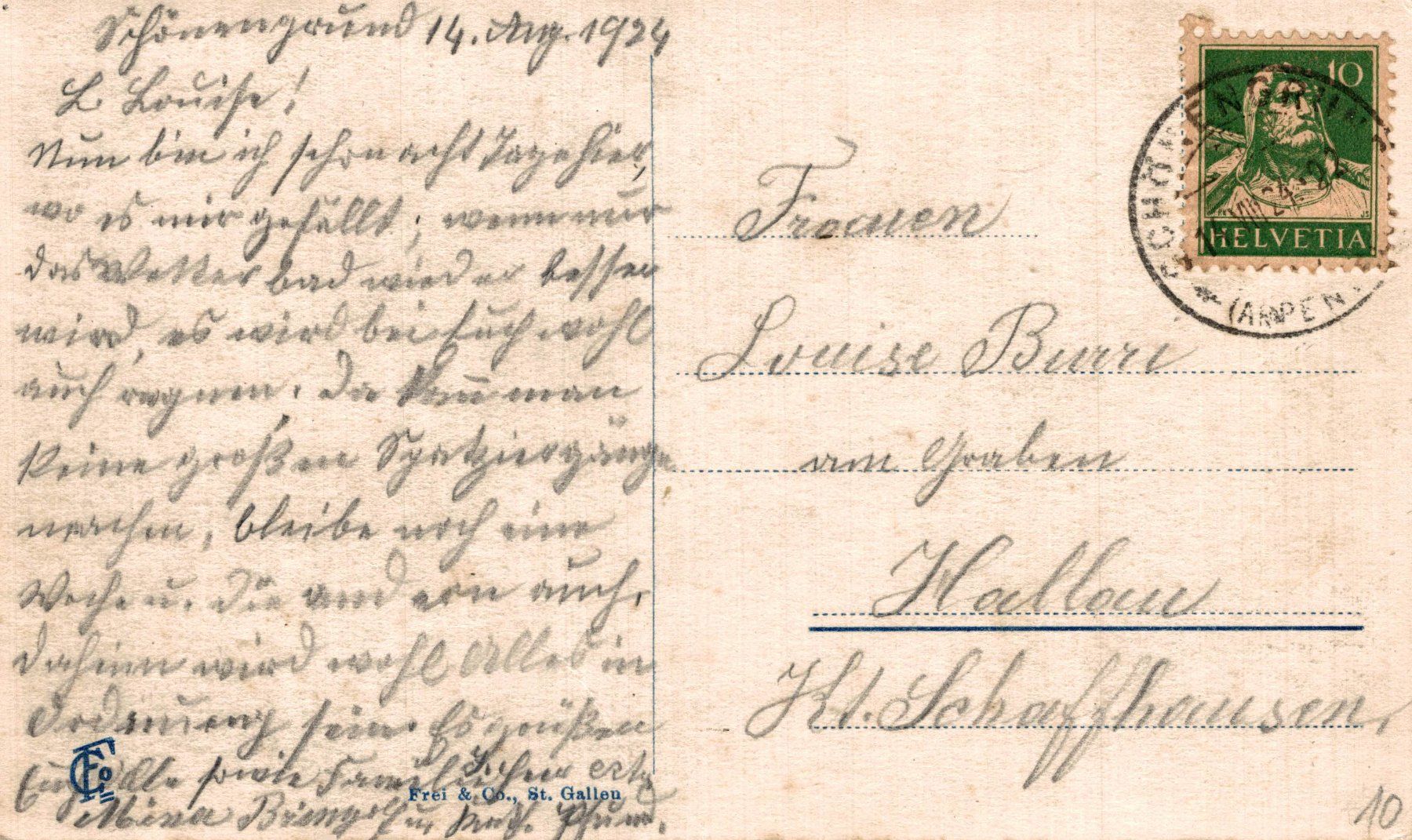 Cartoline postali: Schönengrund – Usato da Bronschhofen venduto da Astore 1