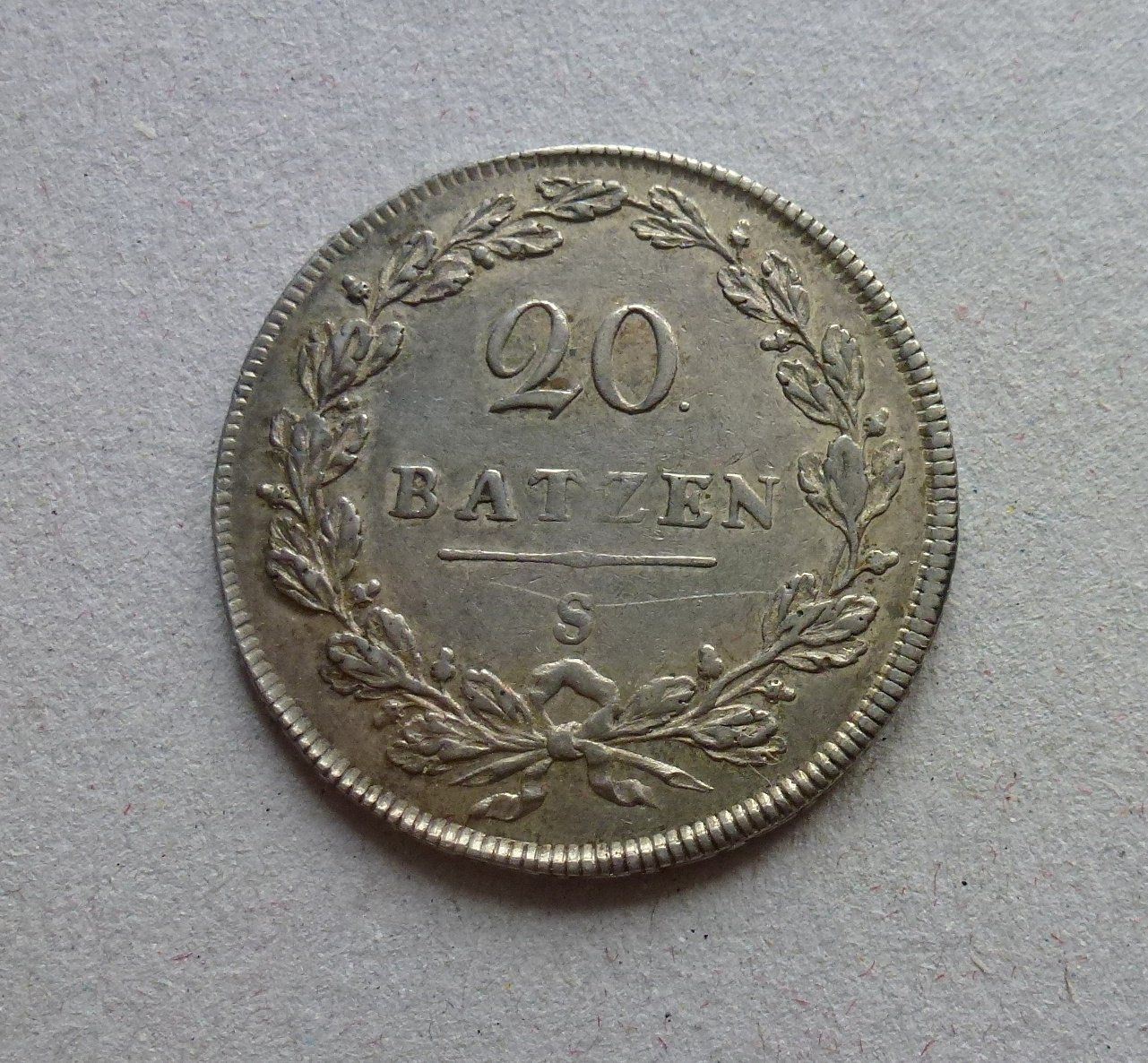 Alle Münzen: Helv. Rep. ++ 20 Batzen 1798 S – Gebraucht aus Walkringen von Casablanca777