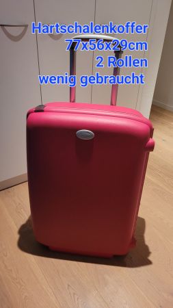 Rollkoffer Kunststoff rot 77x56x29cm gebraucht