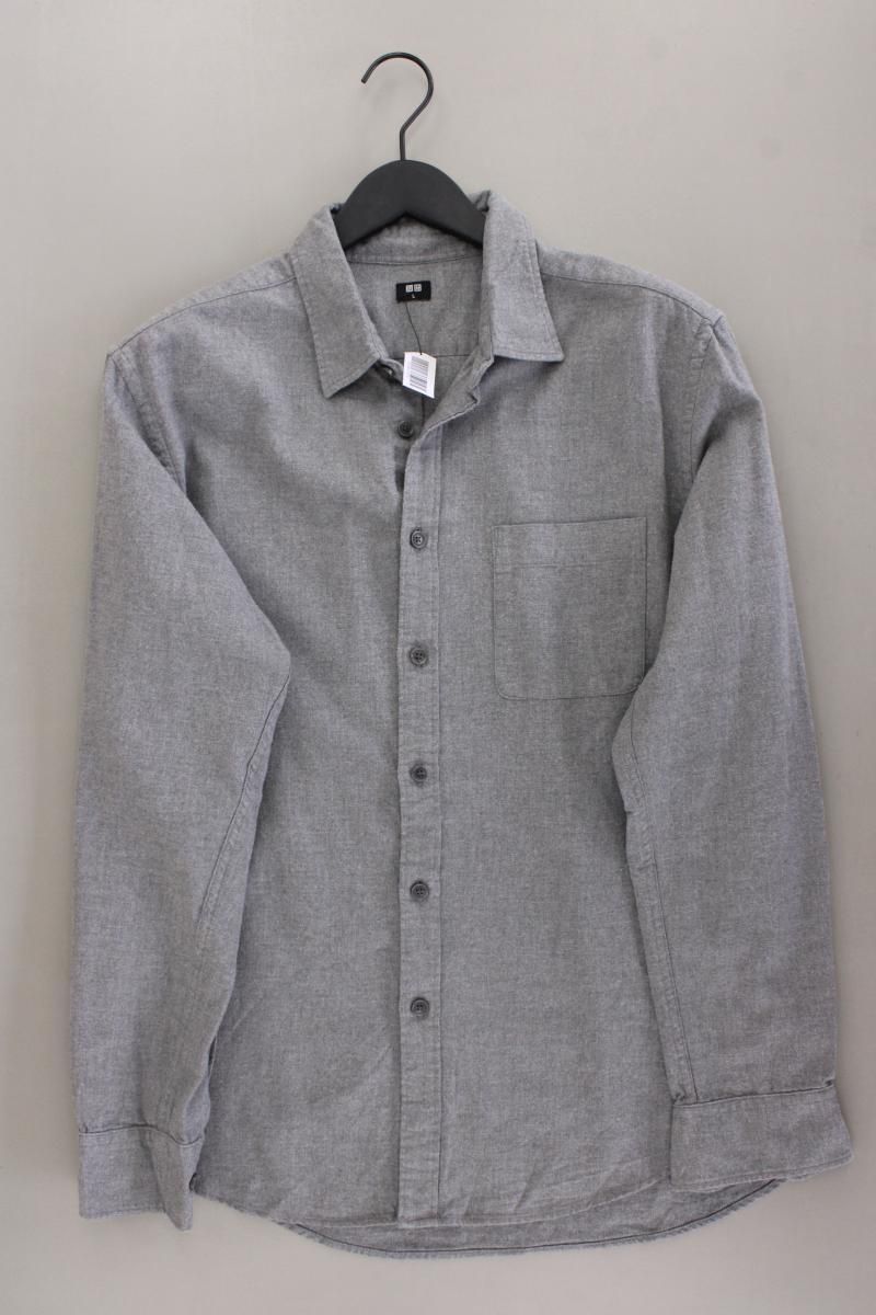 Camicie: Uniqlo Langarmhemd Gr. L grau – Usato da Neustadt an der Waldnaab venduto da SecondLifeFashion