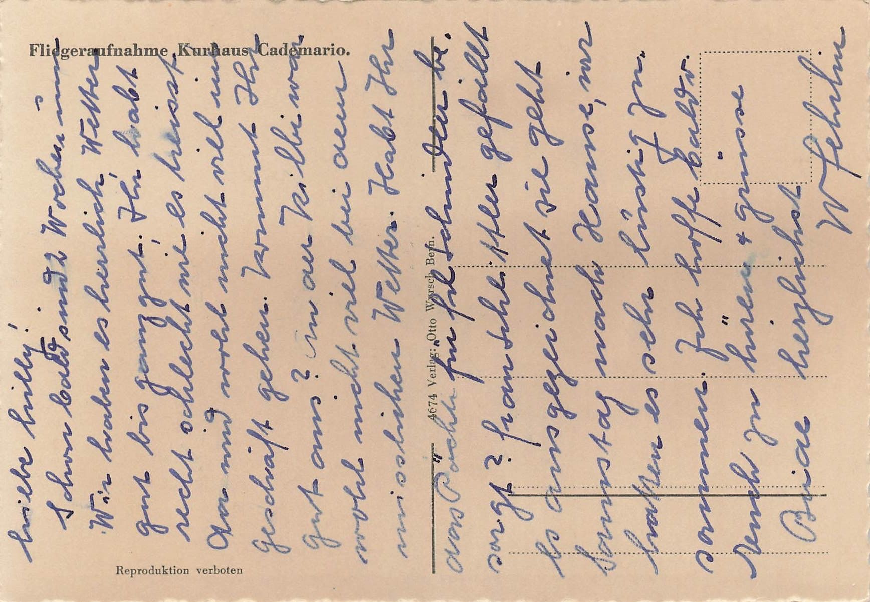 Cartoline postali: Cademario Lugano – Usato da Biasca venduto da Blenio71 1