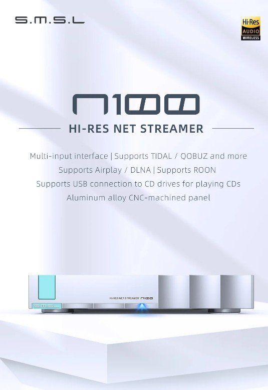 SMSL Lettore multimediale & Streamer: SMSL N100 Music Streamer – Nuovo e nell'imballaggio originale da Würenlingen venduto da Disli7