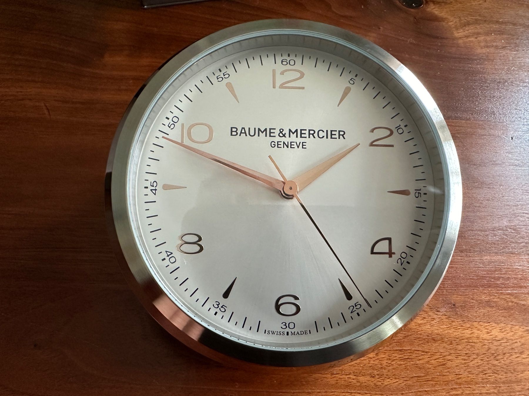 Baume & Mercier Orologi da terra & Orologi da parete: Baume & Mercier Tisch Uhr Edelstahl – Usato da Neunkirch venduto da neunkirch66