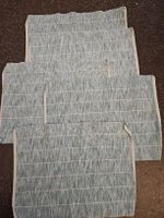 5er Set Tischsets hellblau mit weissen Streifen 41x31cm 