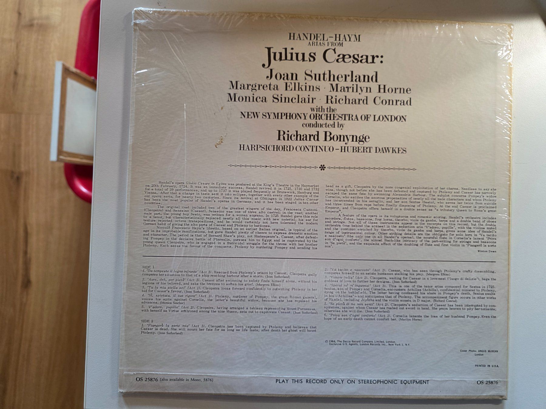 Dischi in vinile: LP Box Klassik Handel Julius Caesar Arias - John Sutherland – Usato da Walterswil BE venduto da Lonitti 4