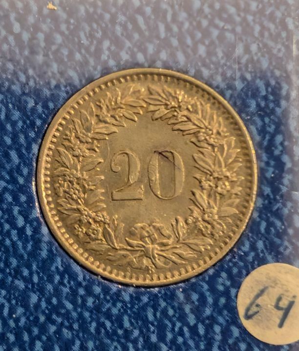 Tutti le monete: 20 Rappen 1964 – Usato da Arch venduto da coinsandmore 1