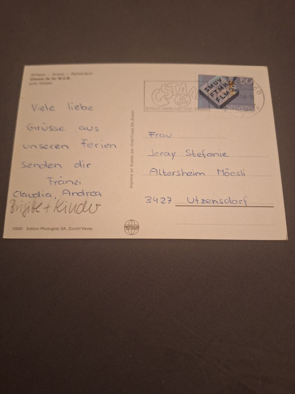 Cartoline postali: Alte Ansichtskarte MOB Bahn Gstaad  – Usato da Schaffhausen venduto da RicardoSchaffhausen 1