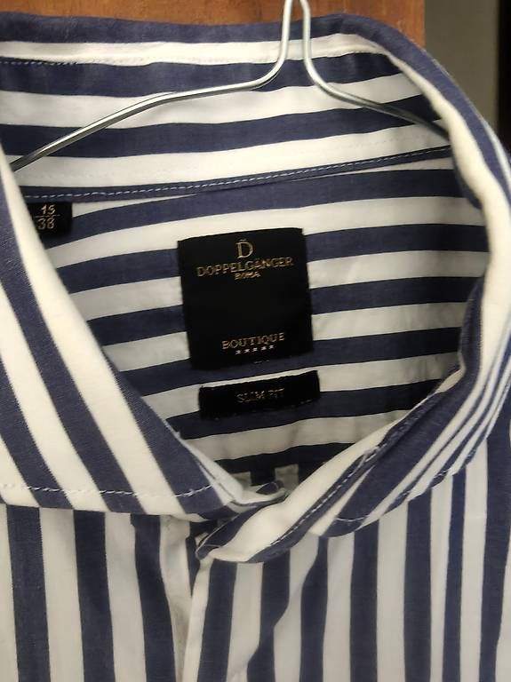Camicette: Camicia cotton stripe bianca e blu, taglia 38, 100% cotone – Usato da Seseglio venduto da orla91 1