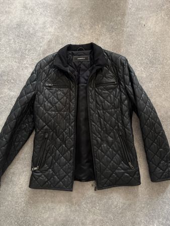 Herren Lederjacke Karl Lagerfeld Grösse 50 schwarz