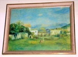 Auguste RENOIR Vue de Cagnes - Reproduction Grand Cadre Bois