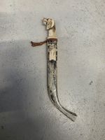 Messer mit Knochen-Griff und Scheide, Jagdmesser, antik